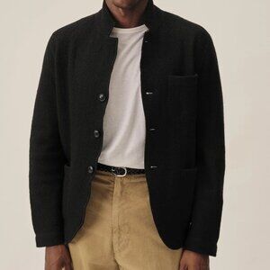 Buck Mason Black Felted Wool Chore Coat Mens Medium